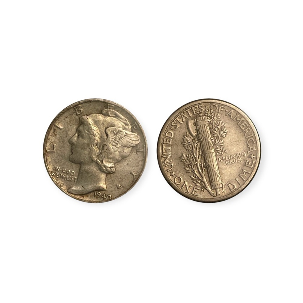 Mercury Dime Silver 1940 Circulated​